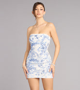 Nanci Floral Sequin Lace Mini Dress