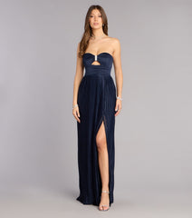 Gaia Strapless A-Line Slit Formal Dress