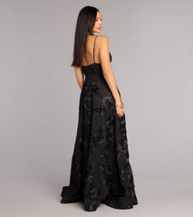 Quinn Soutache A-Line Slit Formal Dress