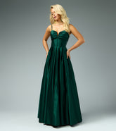 Roxanne Satin A-Line Ball Gown