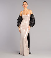 Bow Steals the Show Satin Wrap Shawl