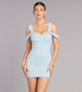 Flirty Vibe Floral Lace Cold-Shoulder Mini Dress