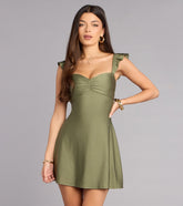 Flirt Mode On Lace-Up Mini Dress