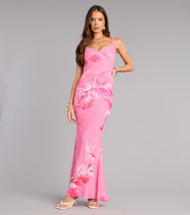 Flirt Factor Floral Mesh Maxi Dress