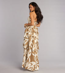 Postcard Pretty Halter Cutout Maxi Dress