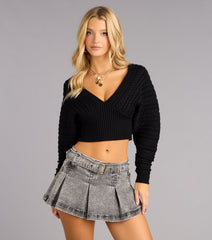 Off Duty But Polished Cable Knit Sweater