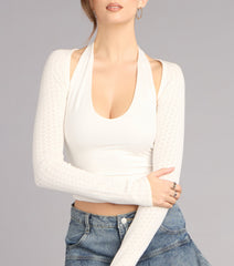 Soft Side Pointelle Sweater Topper