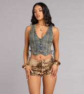 Cool Girl Utility Denim Vest