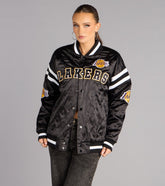 Ultra Game NBA Lakers Quilted Bomber Jacket