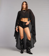 Not Subtle Chiffon Cape