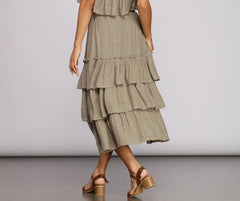 Boho Flow Tiered Maxi Skirt