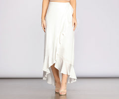 Wrap Me In Ruffles Maxi Skirt