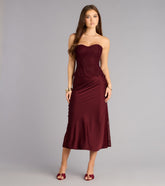 Slip Into Elegance Satin Lace Midi Skirt