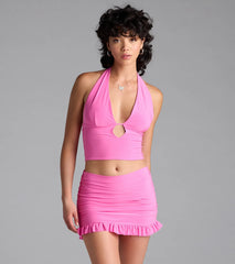 Total Doll Ruffle Mini Skirt