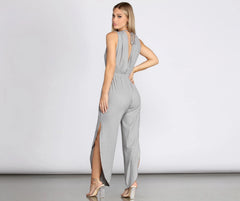 Mesmerize In Metallic Jumpsuit