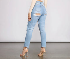 High Waist Trendy Cut Out Skinny Jeans