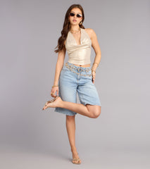 Weekend Cool Mid-Rise Denim Jorts