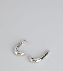 Soft Statement Curved Hoop Earrings