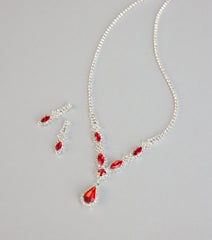 Regal Glow Necklace And Earrings Set