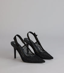 Delicate Drama Stiletto Slingback Pumps