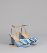 Put A Bow On It Satin Heels