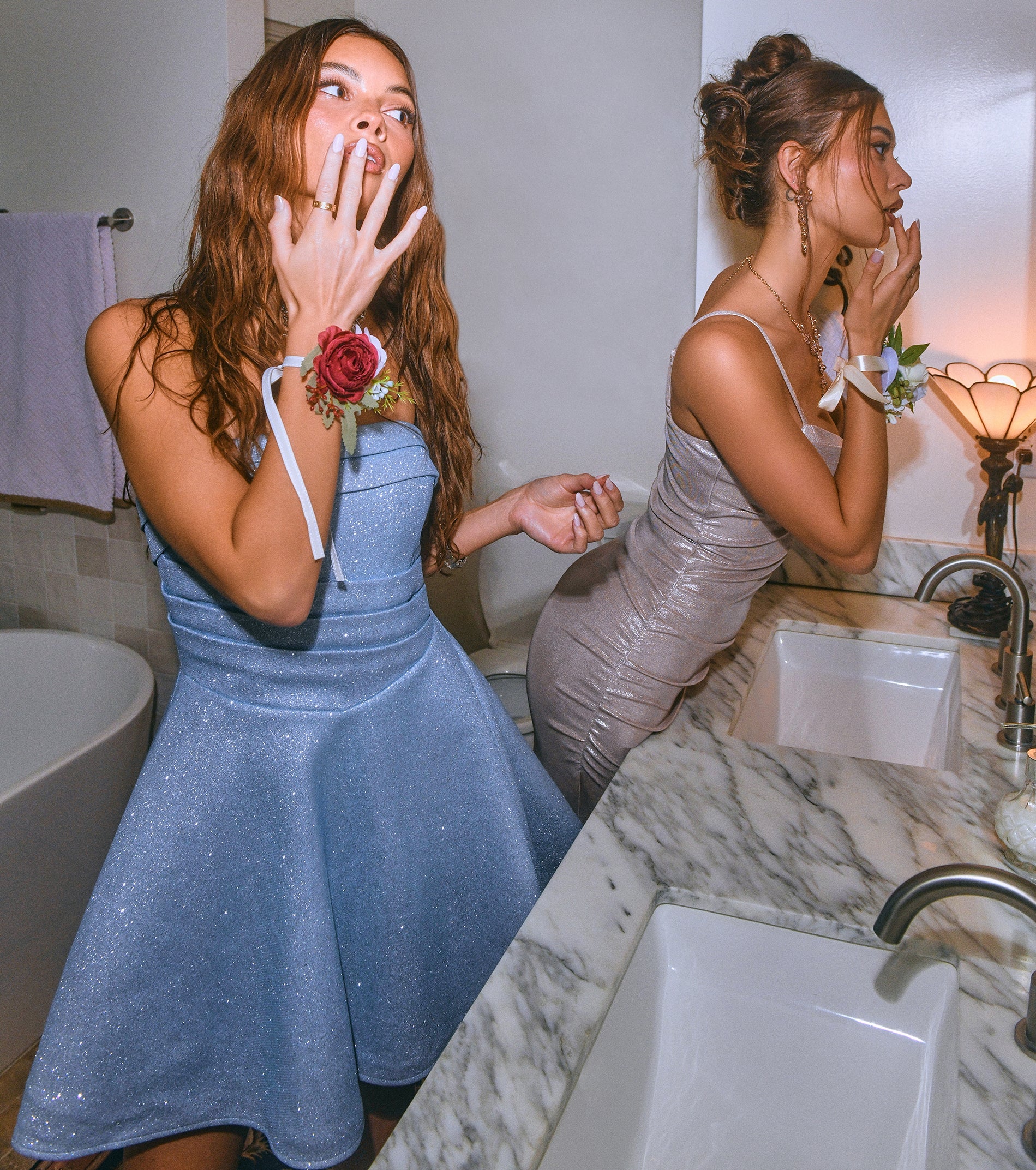 Chloe Glitter A-Line Mini Dress