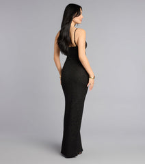 Elizabeth Glitter Column Formal Dress