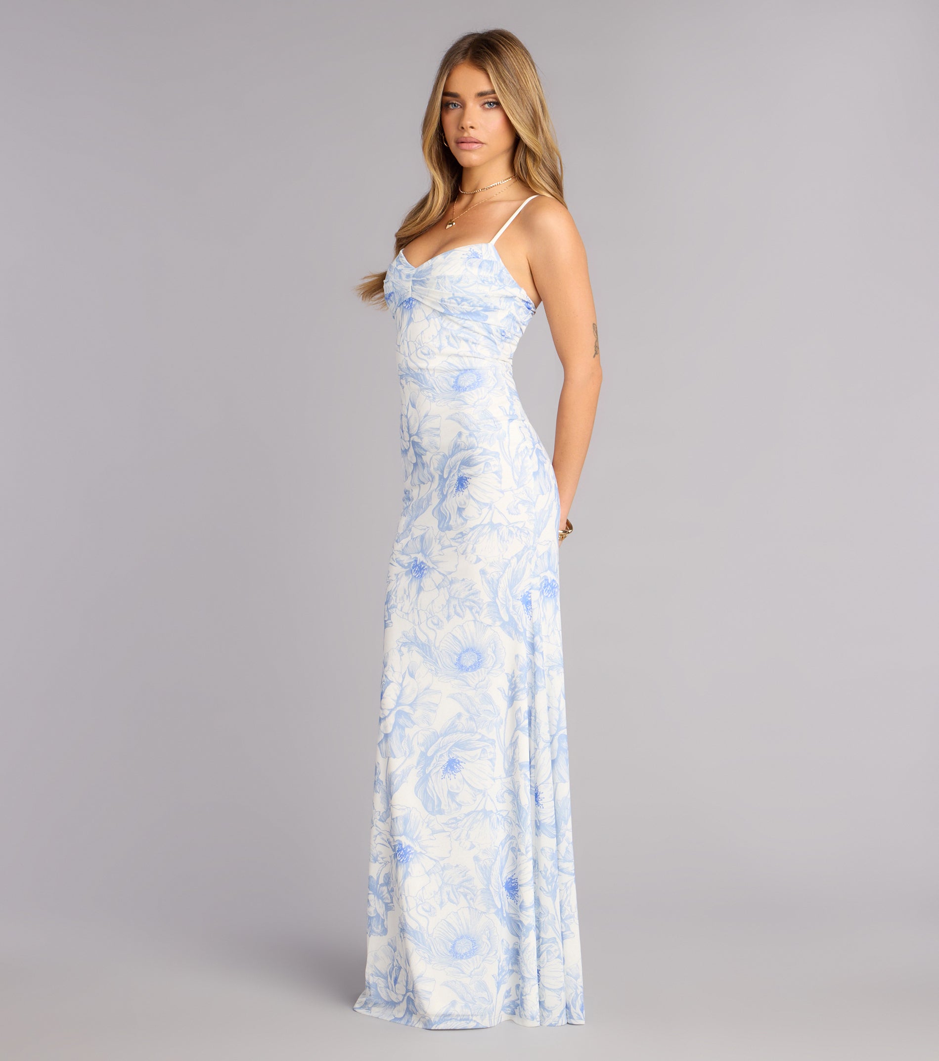 Genevieve Floral Mermaid Formal Dress