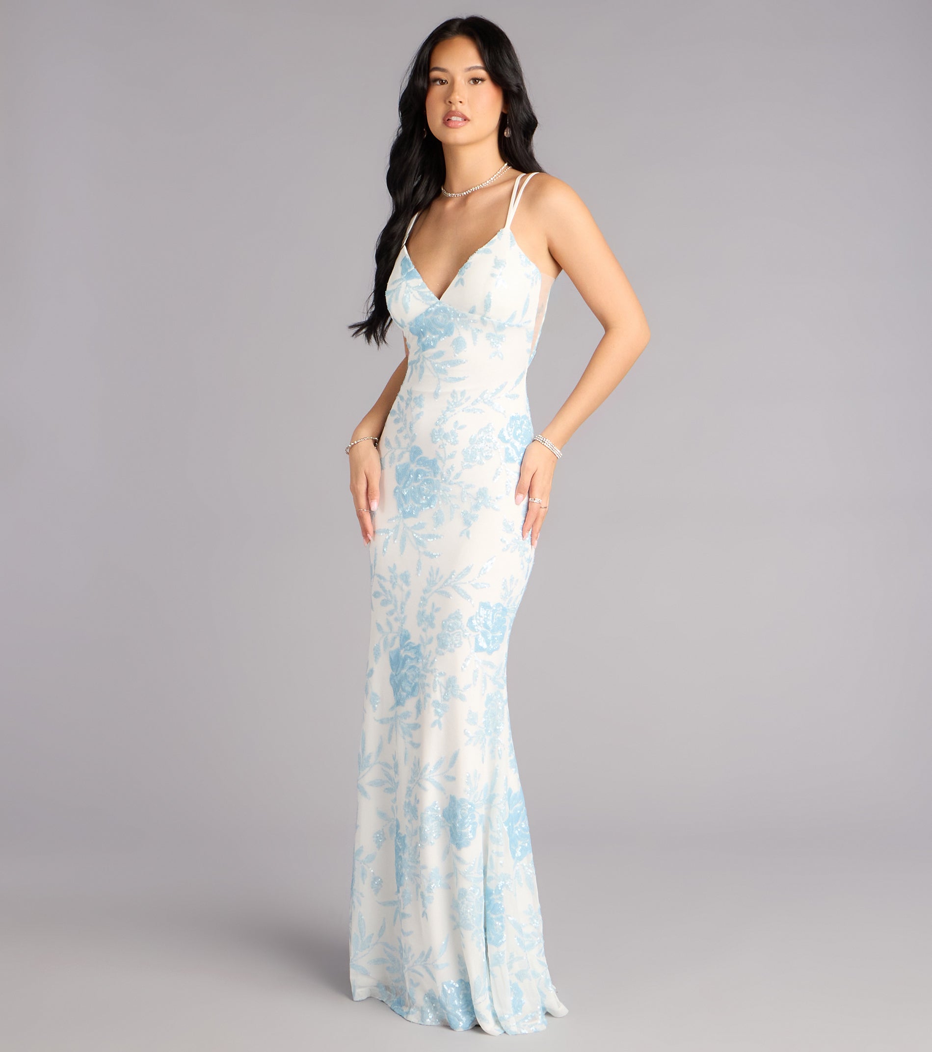 Manisha Floral Mermaid Formal Dress