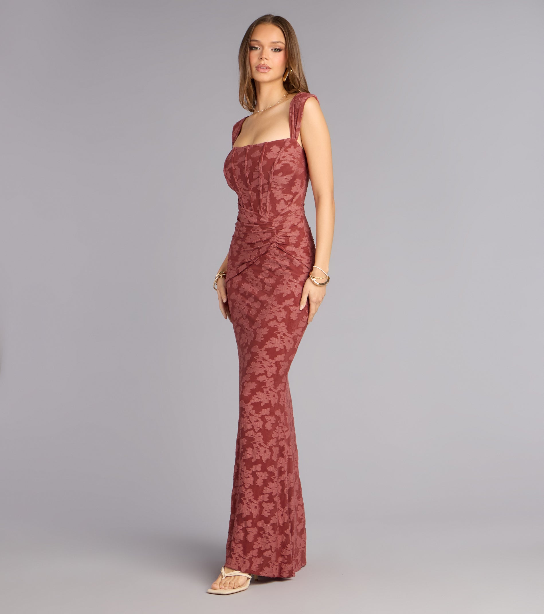 Meryl Jacquard Mermaid Formal Dress