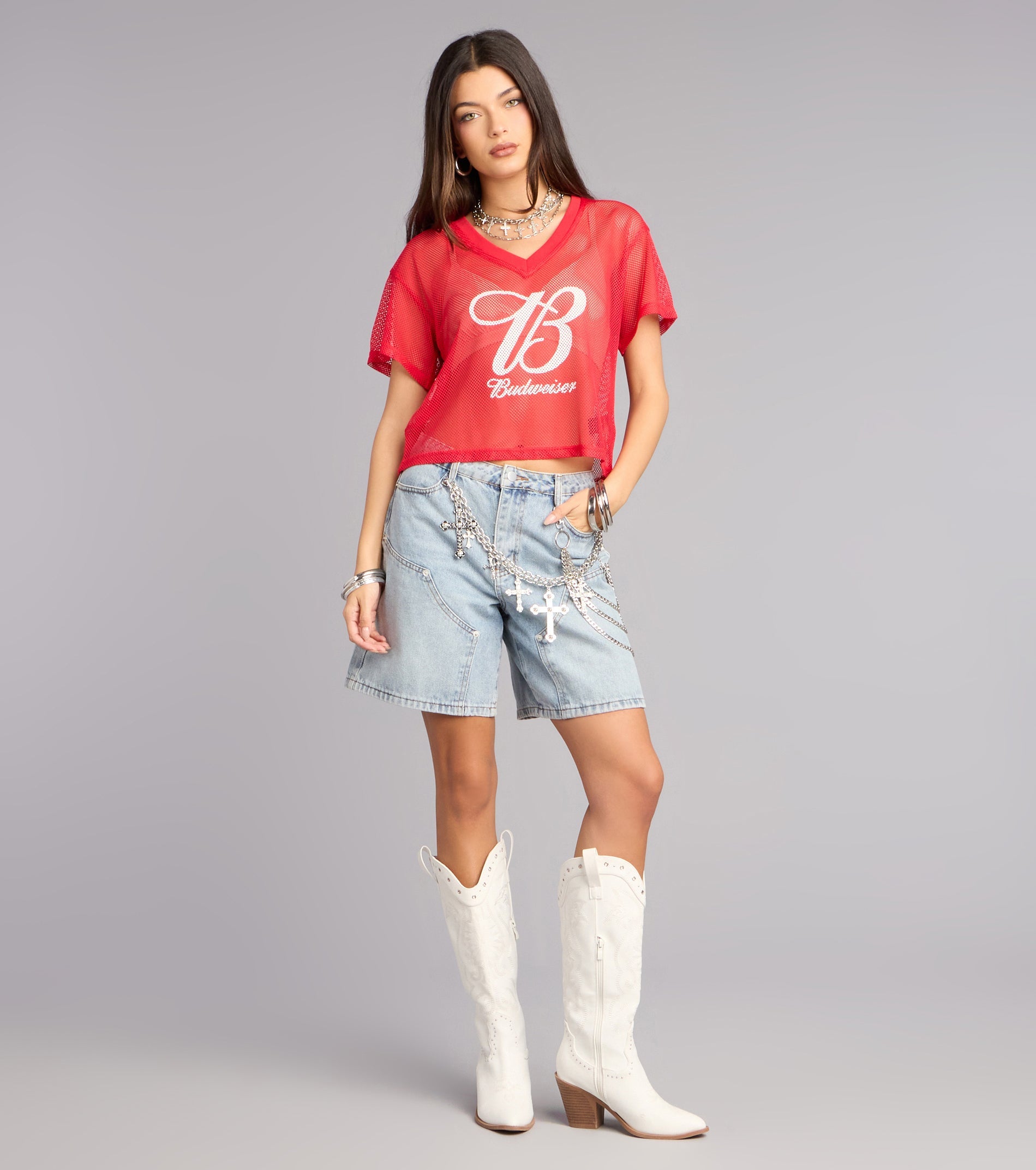 Vintage Brew Budweiser Jersey Top