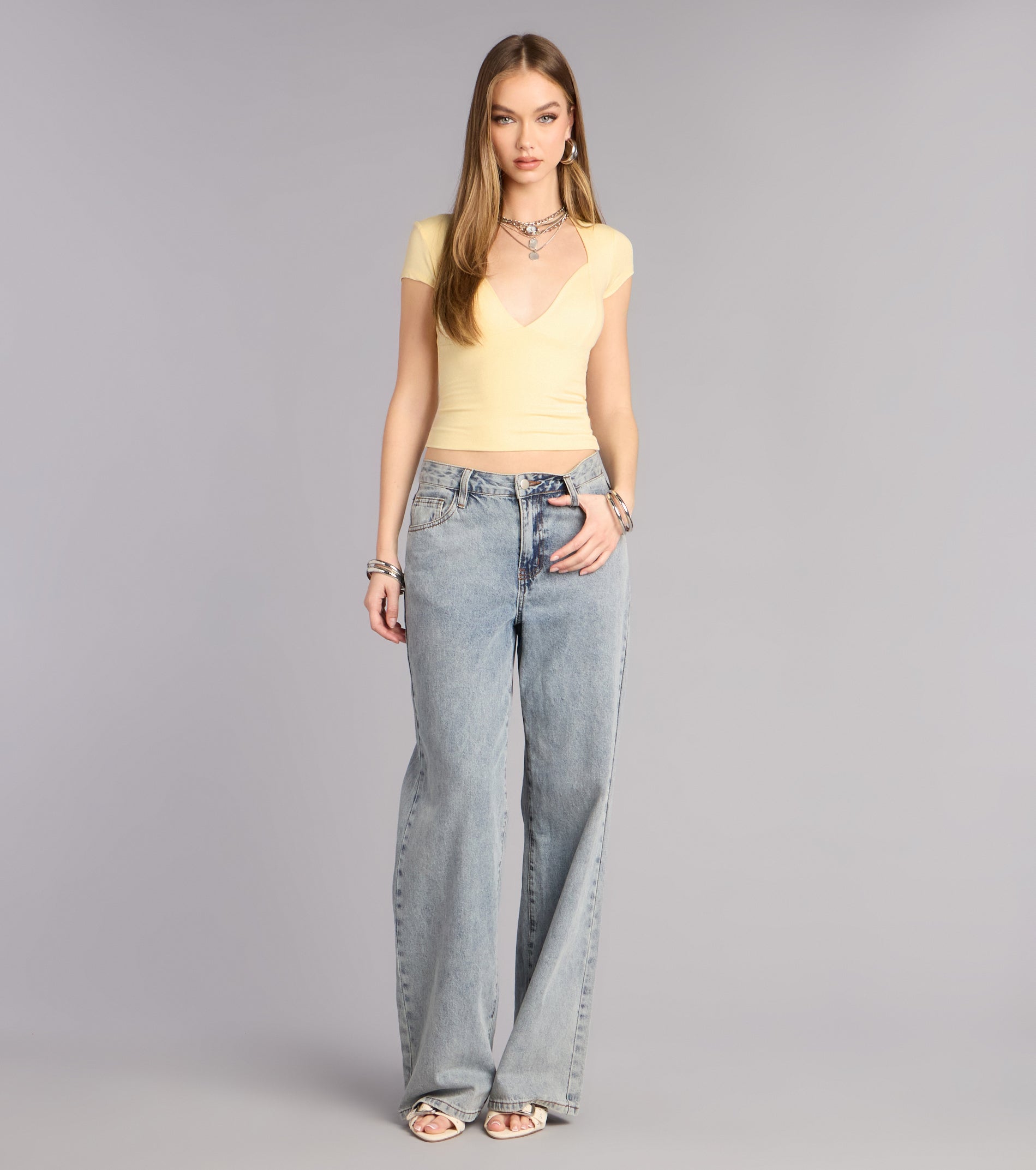 Lowkey Chic Short Sleeve V-Neck Top