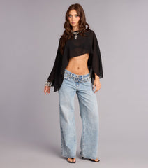 Midnight Air Sheer Mesh Poncho