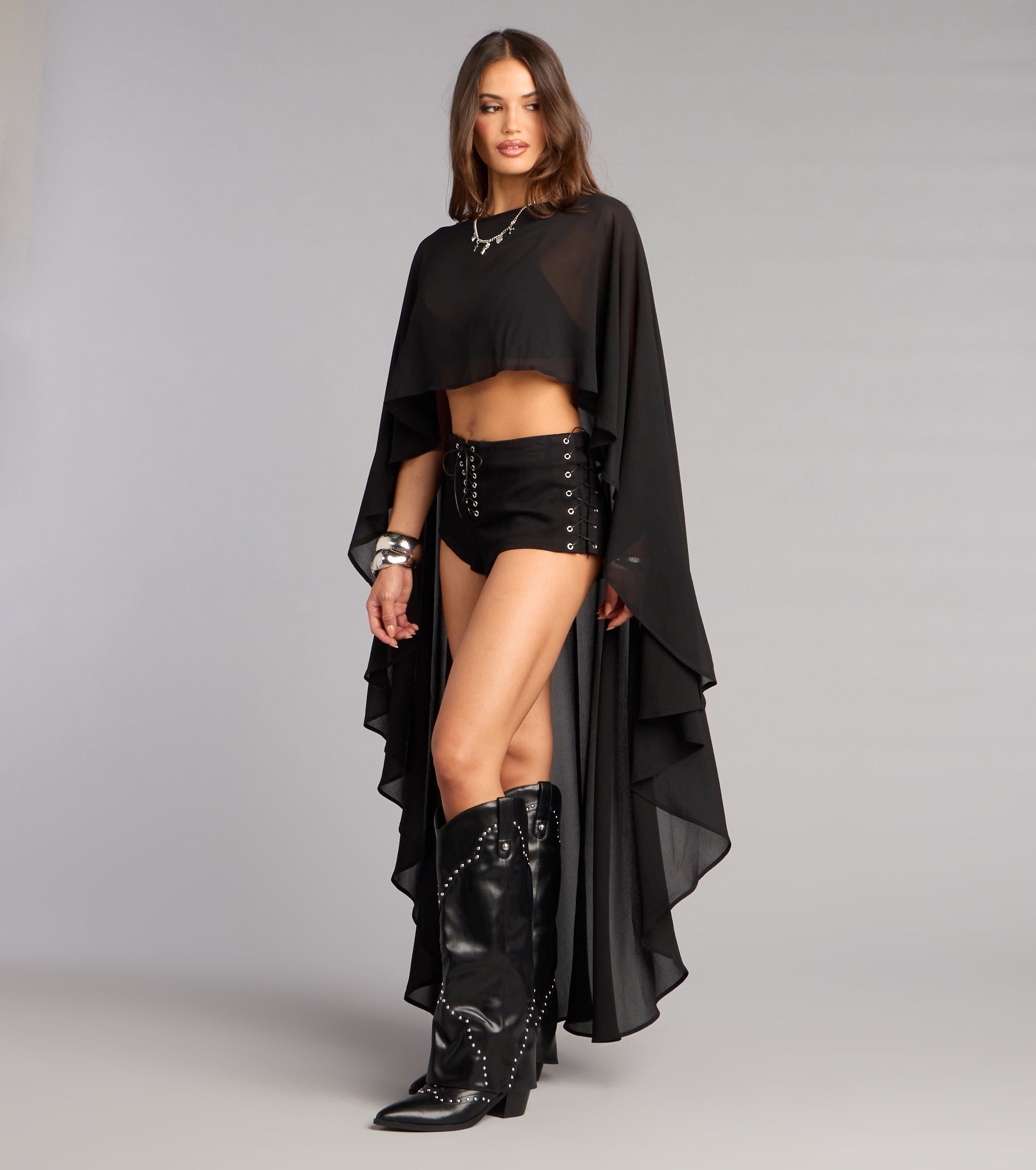 Not Subtle Chiffon Cape