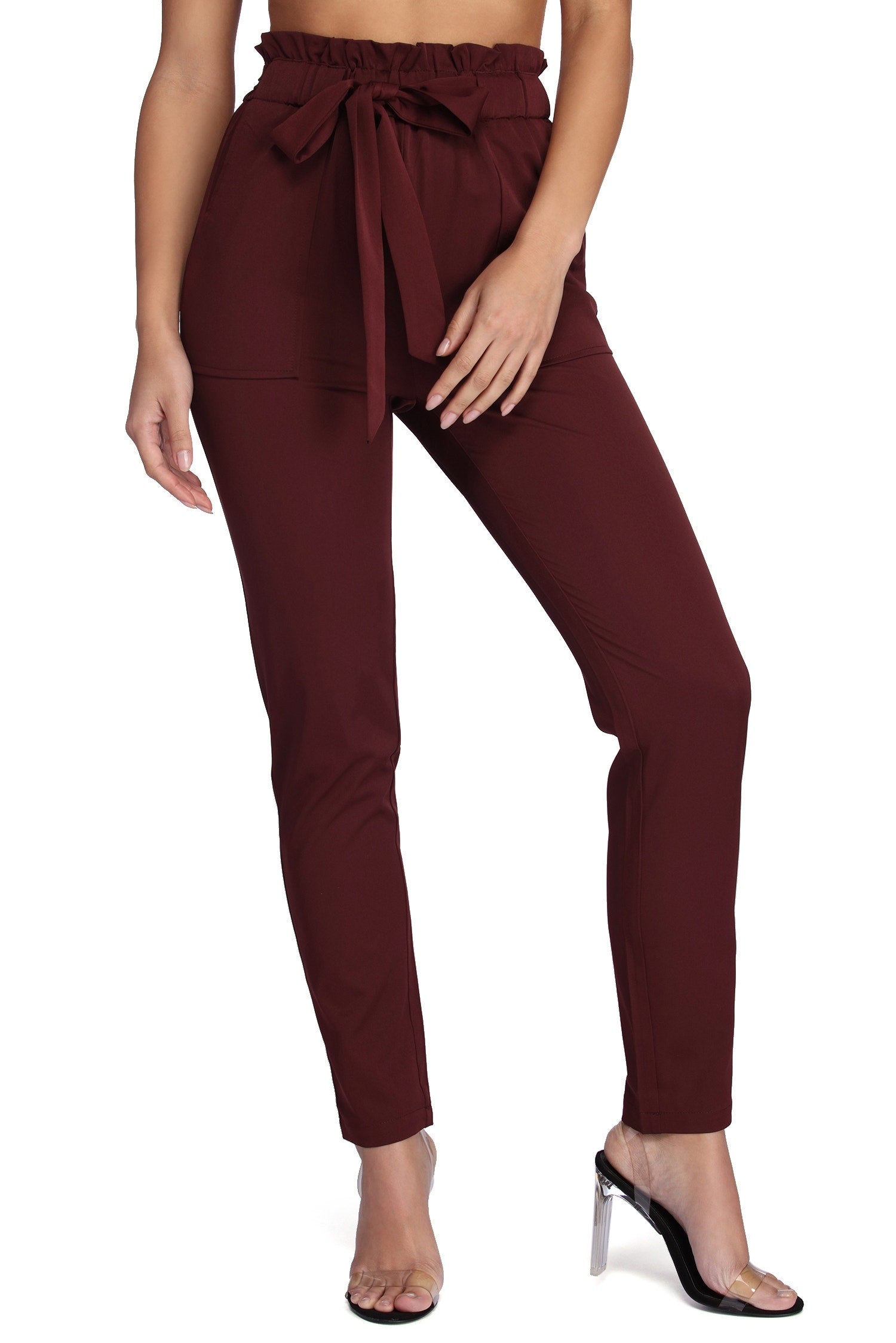 Classic Paper Bag Tie Waist Pants