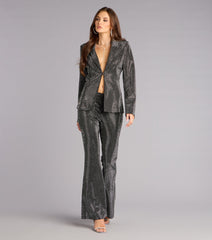 Midnight Spark Rhinestone Flare Pants