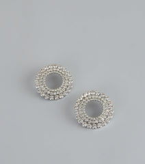 Double Take Rhinestone Hoop Earrings