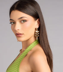 Sculpted Glow Statement Earrings