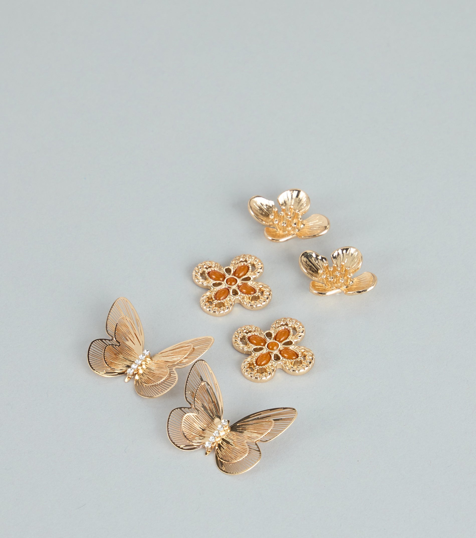 Sweet Garden Three-Piece Earrings Set