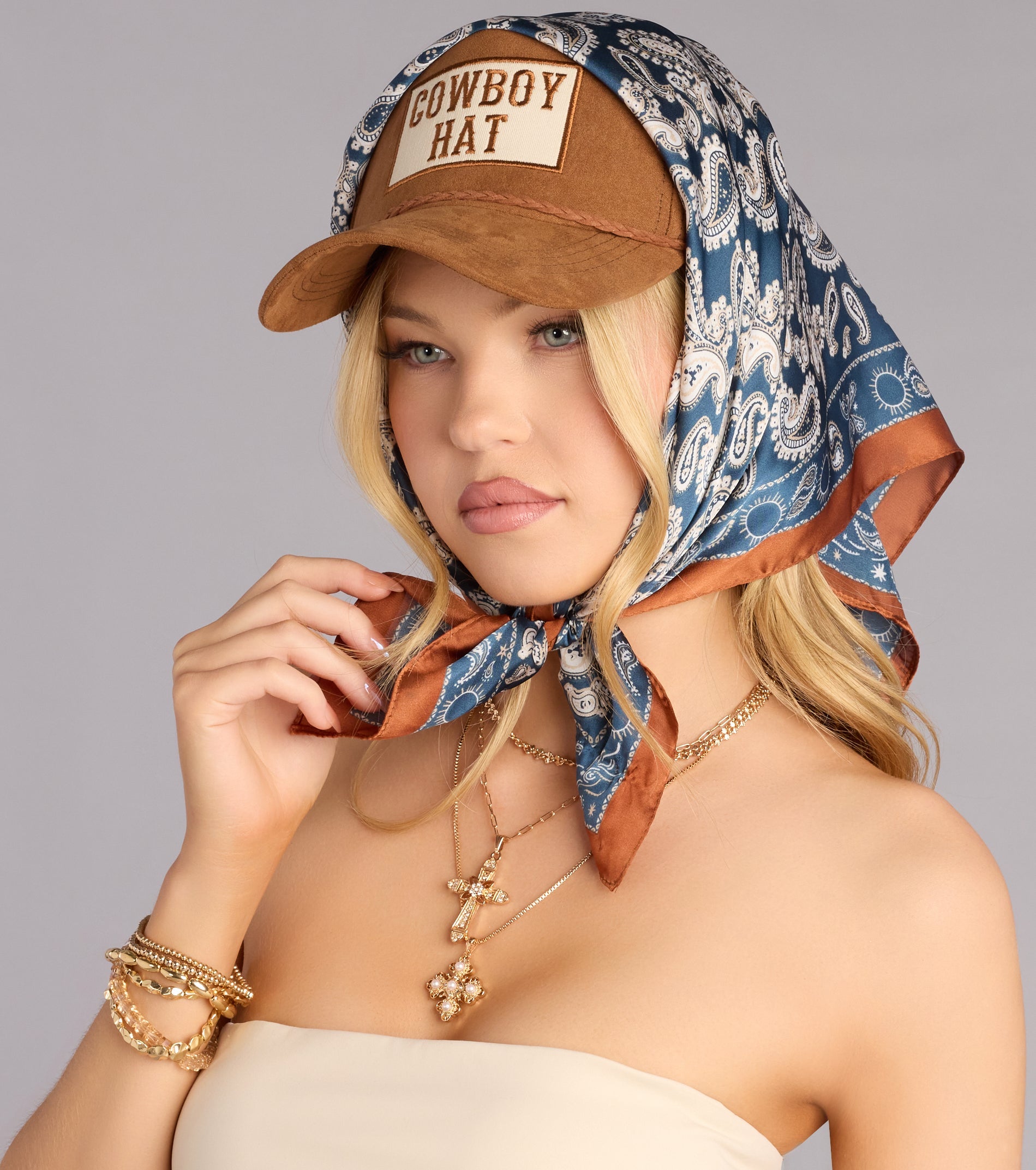 Elevated It Girl Paisley Satin Scarf