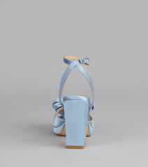 Put A Bow On It Satin Heels