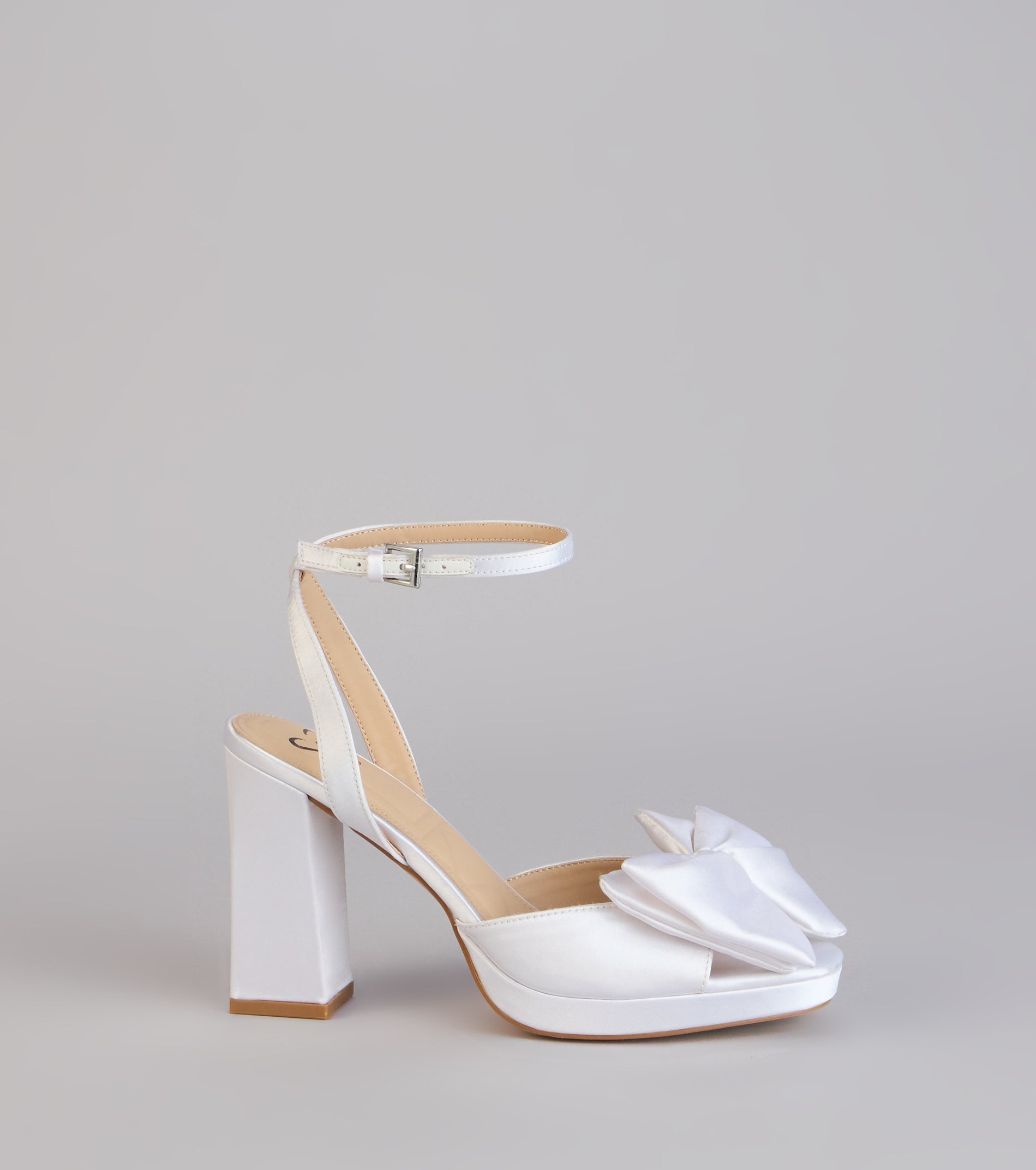 Put A Bow On It Satin Heels
