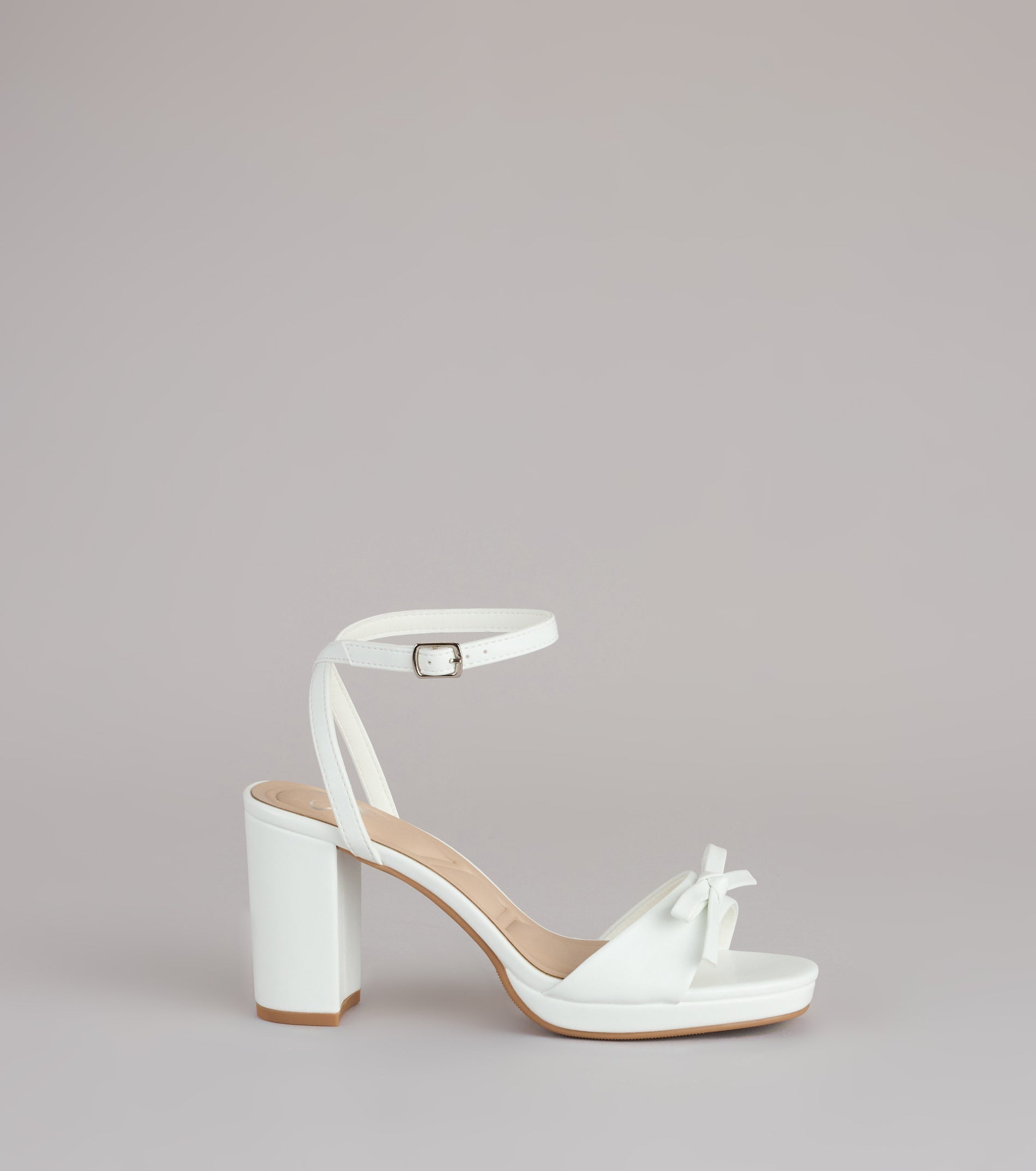 Chic Little Bow Platform Heels