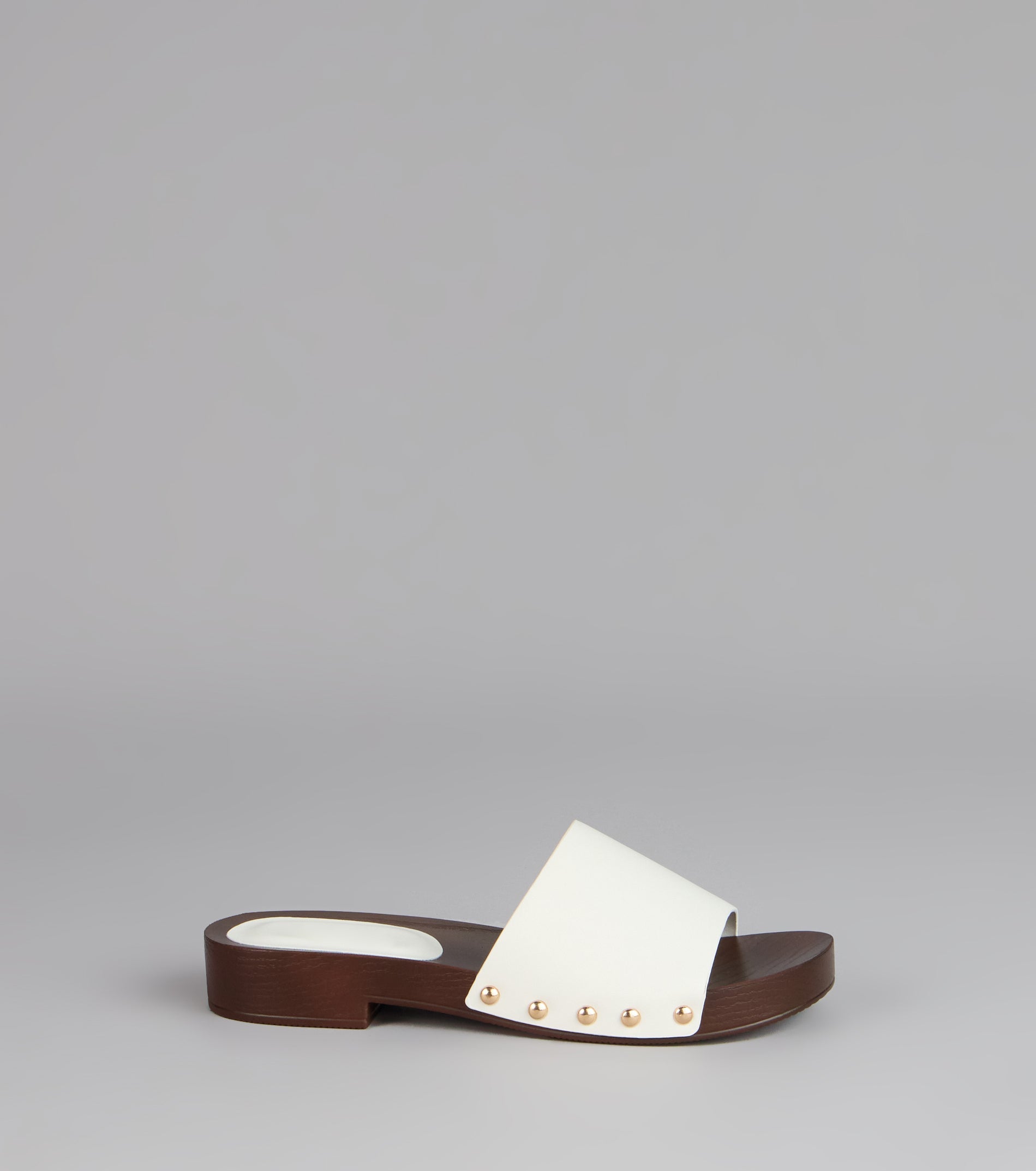 Easy Does It Wood Sole Slide Sandals