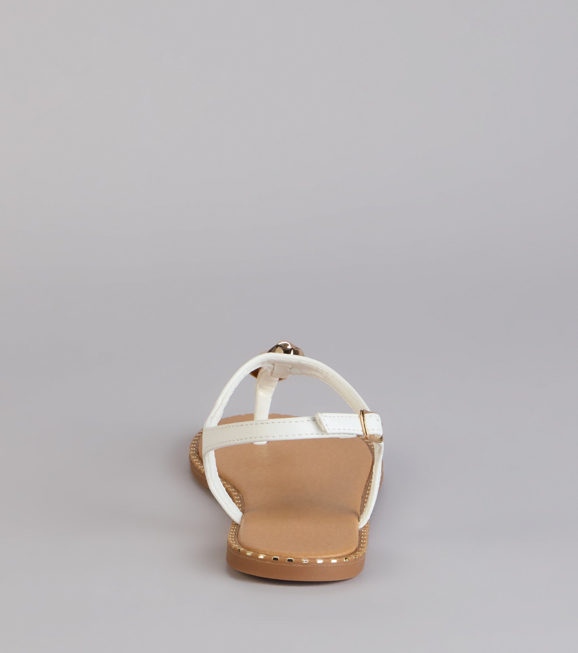 Easy Elegance Stone Beaded Thong Flat Sandals